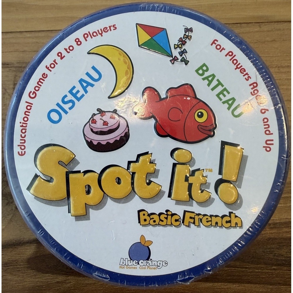 Spot It! Basic French Card Game Blue Orange Games Educational 2-8 Players Sealed